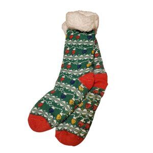 Piika Slipper Socks With Christmas Lights Design